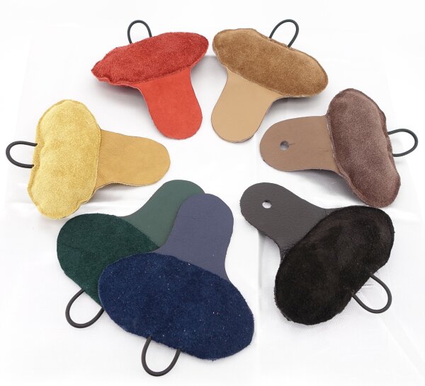 Shoulder cushion leather centred large brown