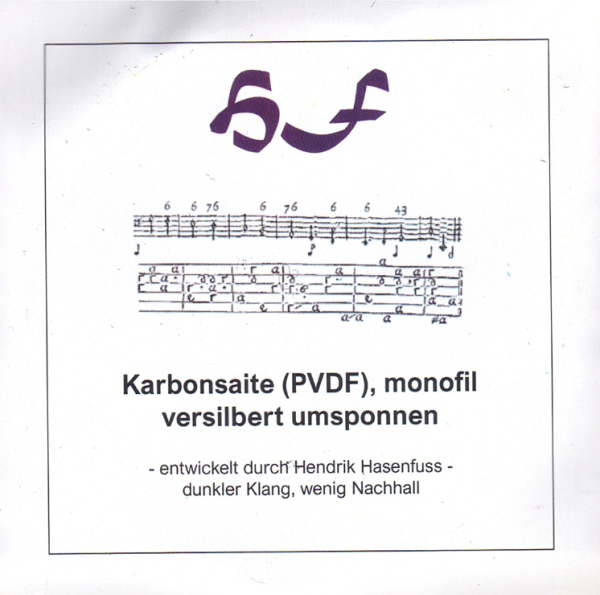 HF-Karbon versilbert umsponnen Abverkauf 150cm (170cm) 1,01 (1,20)