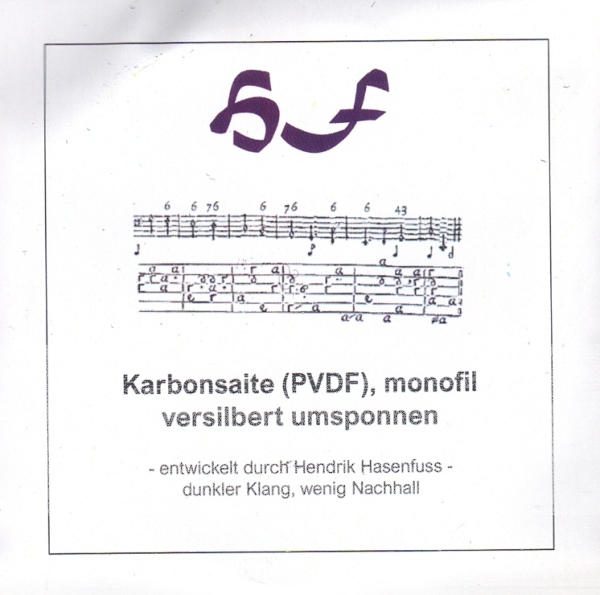 HF-Karbon versilbert umsponnen Abverkauf 120cm (140cm) 1,40 (1,66)