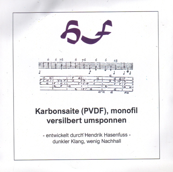 HF-Karbon versilbert umsponnen Abverkauf 120cm (140cm) 1,80 (2,13)