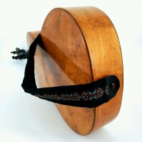 Lautengurt  5cm kupfer schwarz/orange