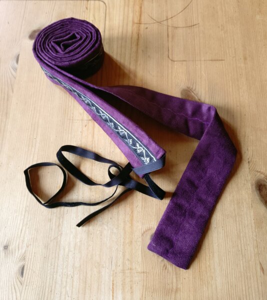 Lautengurt 190 cm Aubergine