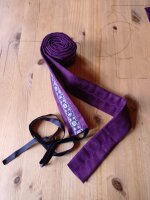 Lautengurt 190 cm Aubergine schwarz/lila