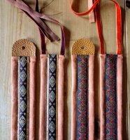 Lute strap 5cm copper black/gold