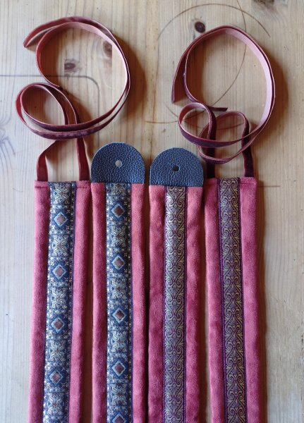 Lute strap 5cm nightblue black/gold